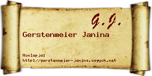 Gerstenmeier Janina névjegykártya